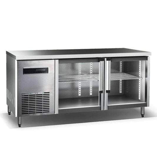 KingsBottle 59" Double Glass Back Bar Cooler for Multiple Bottles-On Sale