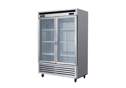 Kool-It KBSR-2G - 54" Wide - 2 Glass Door Bottom Mount Reach-In Refrigerator