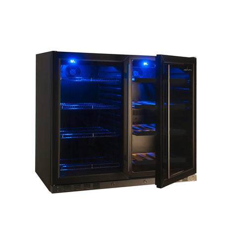 KingsBottles 39 Inch Under Counter Wine And Beer Fridge Combo