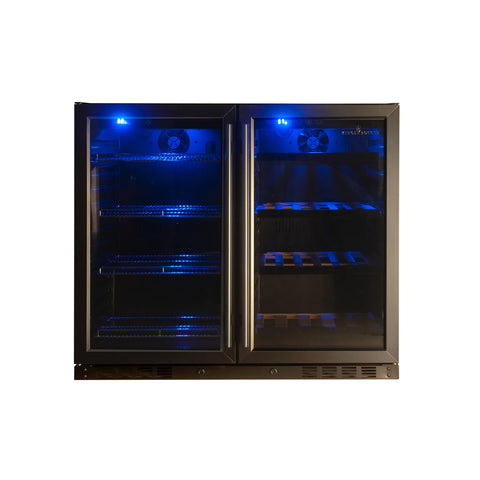 KingsBottles 39 Inch Under Counter Wine And Beer Fridge Combo