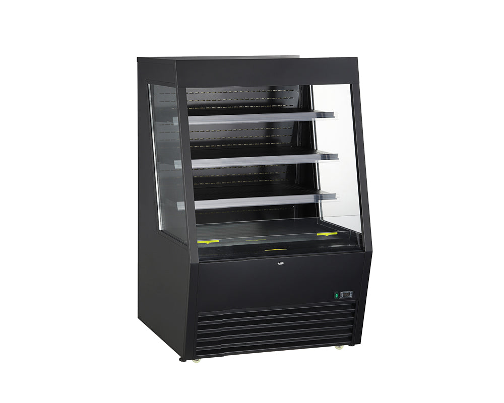 Kool-It KOM-36XBK - 36" Wide - Black Open Display Case