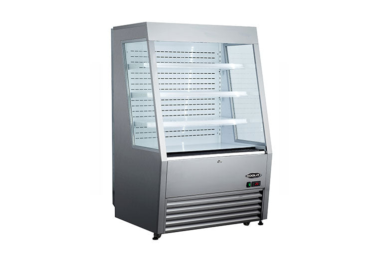 Kool-It KOM-36SS - 36" Wide - Stainless Steel Open Display Case