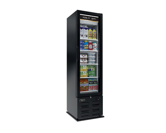 Kool-It LX-10RB - 20" Wide - 1 Swing Door Black Merchandiser Refrigerator