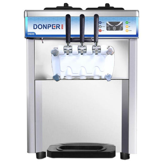 Donper USA D600 Countertop Two Flavor Soft Serve Machine, 1.7Qt