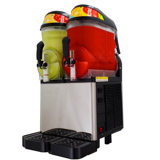 Donper XC224, Double 3.2 Gallon Frozen Slushy & Granita Beverage Machine