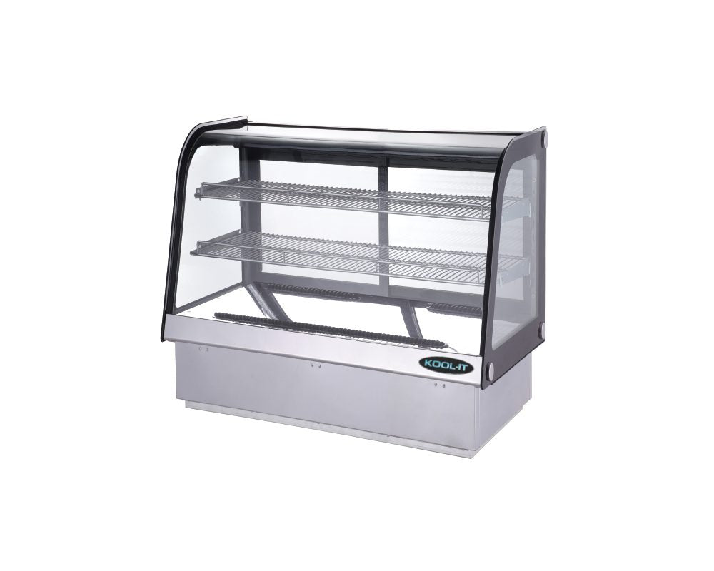 Kool-It KCD-36 35-2/5" Full Service Drop In Deli Case w/ Curved Glass - 2 Levels, 115v