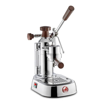 La Pavoni Europiccola Chrome with Wood 8 Cup Espresso Machine EPW-8